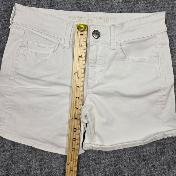 American Eagle Super Stretch Shorts Womens 4 Multicolor Bundle 6pk Mid Rise Mini - Picture 13 of 15